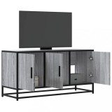 Cumpara ieftin Dulap TV gri sonoma, 100x35x50 cm lemn prelucrat și metal