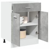 vidaXL Dulap inferior cu sertar &ldquo;Lyon&rdquo;, gri beton, 60 x 46 x 81,5 cm