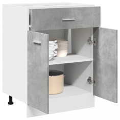 vidaXL Dulap inferior cu sertar &ldquo;Lyon&rdquo;, gri beton, 60 x 46 x 81,5 cm 856088