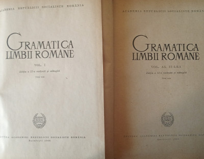 Gramatica limbii rom&amp;acirc;ne (Academia R. S. R., 1966) foto