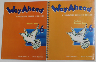 WAY AHEAD - A FONDATION COURSE IN ENGLISH by PRINTHA ELLIS and MARY BOWEN , 2 VOLUME , 1999 foto