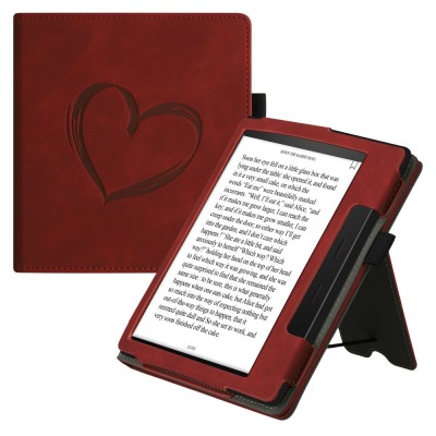 Husa pentru Amazon Kindle Oasis 10, Kwmobile, Rosu, Piele ecologica, 59393.01 foto