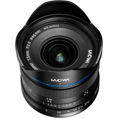 Obiectiv Manual Venus Optics Laowa wide-angle 7.5mm f/2 Negru pentru Olympus si Panasonic MFT M4/3 foto