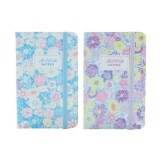 Jurnal A6 CNX 5702-8, 160 pagini, fluturi, coperta carton, cu elastic