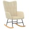 Scaun balansoar, crem, material textil - 1