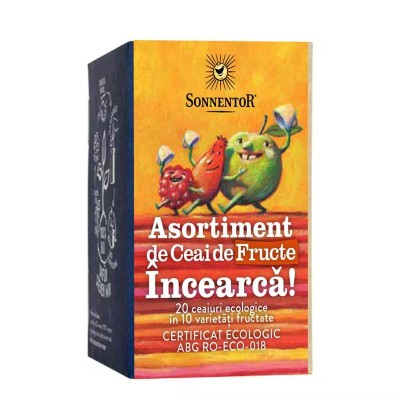 Ceai Incearca Asortiment de Ceai de Fructe Bio 20 plicuri Sonnentor foto
