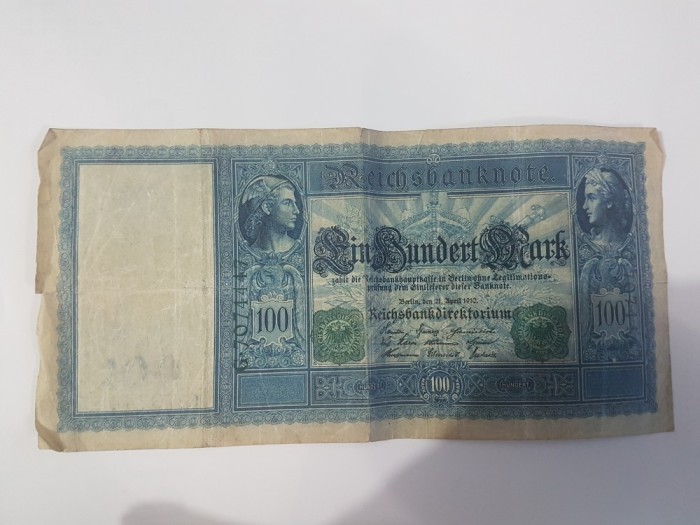 Bancnote Germania - 100 marci 1910 Bancnote Germania - 100 marci 1910