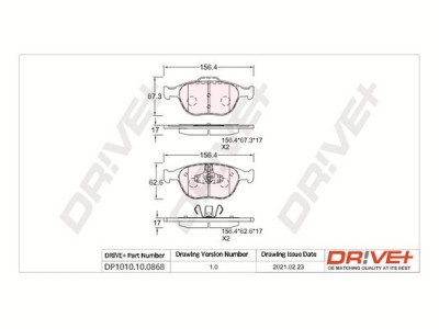Dr!ve+ DP1010.10.0868 set placute frana,frana disc foto