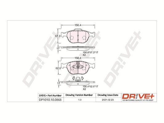 Dr!ve+ DP1010.10.0868 set placute frana,frana disc