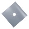 Set 4 folii cu Teflon pentru Protectie Plita sau Aragaz Luxer, Lavabile si Reutilizabile, Argintiu, 27x27 cm