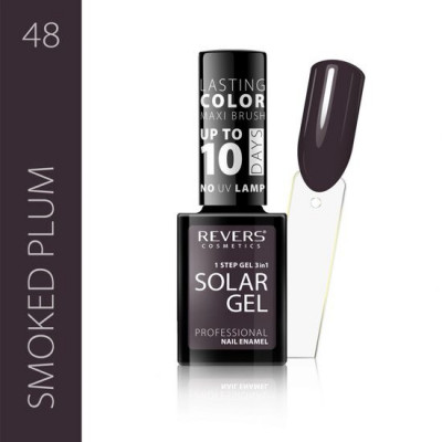 Lac de unghii Solar Gel, Revers, 12 ml, mov , nr 48, smoked plum foto