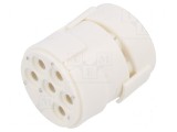 Conector M23 cu 6 pini mamă pe cablu 20A