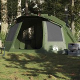 Cort Pescuit Impermeabil 5 Persoane vidaXL Verde Măsliniu, Camping, Buzunar Depozitare, Ușor, Transport Geantă