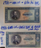 Romania Bancnota de colectie 1000 lei din anul 1950 UNC + varietate