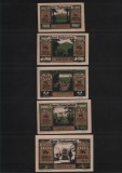 Set Notgeld 25 + 2 x 50 + 75 + 100 pf Ballenstedt, Europa