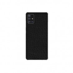 Set Folii Skin Acoperire 360 Compatibile cu Samsung Galaxy A71 (Set 2) - ApcGsm Wraps Leather Croco Black foto