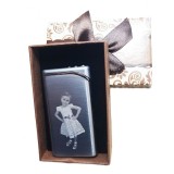 Bricheta Personalizata Neagra, Gravata cu Poza si Textul Tau