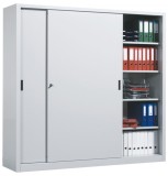Dulap metalic Premium Asamblat usi culisante 8 rafturi, 1800x450x2000 mm (LxlxH), 50 kg/polita, PLUS