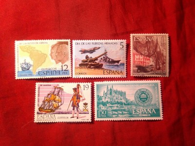 6 Serii 1 valoare Spania 1965- 1987 , 6 valori foto