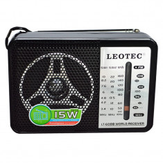 Radio portabil Leotec LT-608B, 4 benzi, mufa jack foto