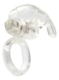 Inele vibratoare - Iepurasul Inel Vibrator pentru Penis cu Urechiuse Stimulatoare pentru Clitoris - Transparent, Seven Creations