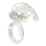 Inele vibratoare - Iepurasul Inel Vibrator pentru Penis cu Urechiuse Stimulatoare pentru Clitoris - Transparent