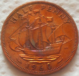 Moneda HALF PENNY - MAREA BRITANIE/ ANGLIA, anul 1960 *cod 4628 - FRUMOASA, Europa