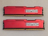 Kit Memorie RAM Desktop Kingston HyperX Fury Red 16GB (2x8GB) DDR4 2133MHz CL14 1.2V (HX421C14FR2/8)