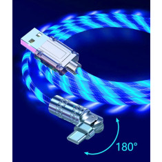 Cablu de Incarcare si Transfer Date Usb - Usb C Fast Charger cu Rotire 180&deg;