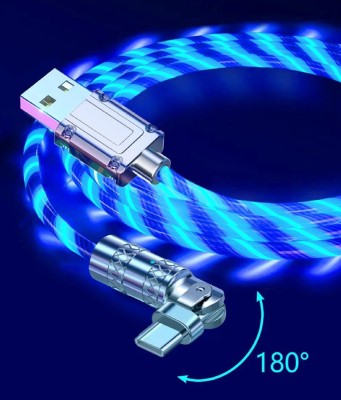 Cablu de Incarcare si Transfer Date Usb - Usb C Fast Charger cu Rotire 180&amp;deg; foto