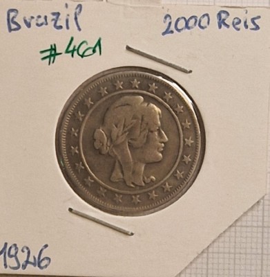 461 Brazilia Brazil 2000 R&amp;eacute;is 1926 KM#461 ,argint foto