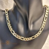 Lant masiv cuban placat cu aur de 14k - 51 cm