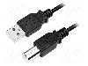 Cablu USB A mufa, USB B mufa, USB 2.0, lungime 5m, negru, LOGILINK - CU0009B foto