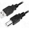 Cablu USB A mufa, USB B mufa, USB 2.0, lungime 2m, negru, LOGILINK - CU0007B