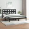 vidaXL Cadru de pat, negru, 200x200 cm, lemn masiv de pin 3107377