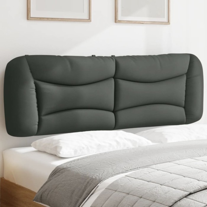 Gossi perna pentru tablie de pat, gri inchis, 140 cm, material textil