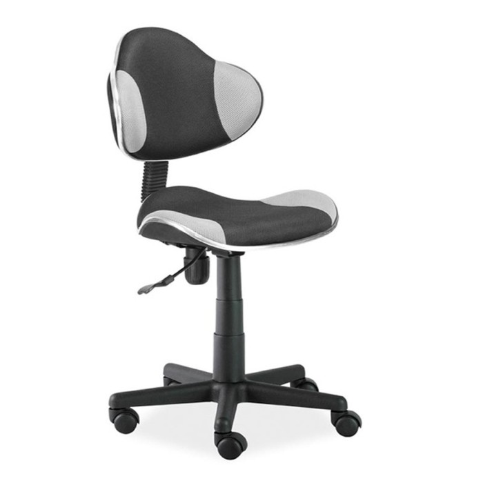 Scaun birou pentru copii cu mesh SL QG2, ergonomic, inaltime reglabila, cadru polipropilena, 60 kg, gri negru