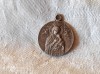 RUSIA MEDALION FECIOARA MARIA cu PRUNCUL si ISUS HRISTOS cu 2 fete VECHI superb