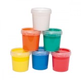 Vopsea de pictat cu degetele pentru copii, 6 culori x 150 g, MAXI