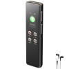 Reportofon Profesional, Ecran Color, 128GB, MP3/WAV, Reducere Zgomot, Activare Vocala, 1536Kbps, Oprire Automata, Parola, USB-C, Casti, Negru