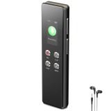 Cumpara ieftin Reportofon Profesional, Ecran Color, 128GB, MP3/WAV, Reducere Zgomot, Activare Vocala, 1536Kbps, Oprire Automata, Parola, USB-C, Casti, Negru
