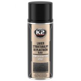 Vopsea Texturata Bara Protectie Plastic K2 Bumper, Spray Auto Neagra 400ml