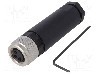 Conector M8, 3 pini, clasa etanseitate IP67, BULGIN - PXPPAM08FBF03AST