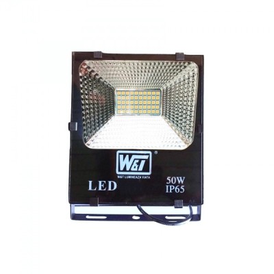 Proiector LED 50W 50LEDuri SMD Alb Cald IP65 220V WT foto