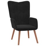 Cumpara ieftin Scaun de relaxare, negru, catifea