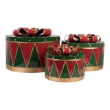Cumpara ieftin Set 3 decoratiuni Craciun Cadouri metal multicolor (3) &Oslash; 31x24 / &Oslash; 26x20 / &Oslash; 20x15 cm