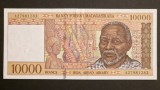 Bancnota 10000 Franci Madagascar 1995, Stare VF