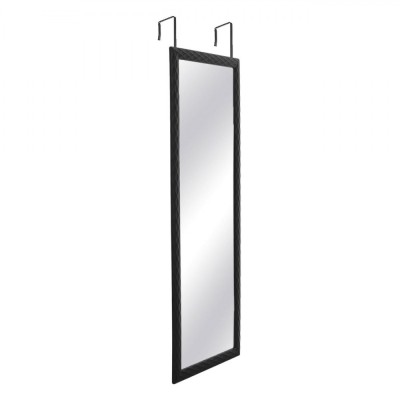 Oglindă Ușă Model Romburi, Dimensiuni 35x95cm, Culoare Negru foto