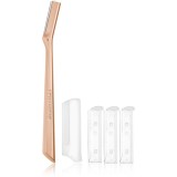 Tweezerman Facial Razor brici faciale + refill Rose Gold 4 buc