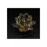 Cumpara ieftin Floare de lotus galbena din cristal de sticla -8cm